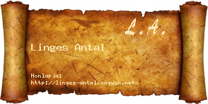 Linges Antal névjegykártya